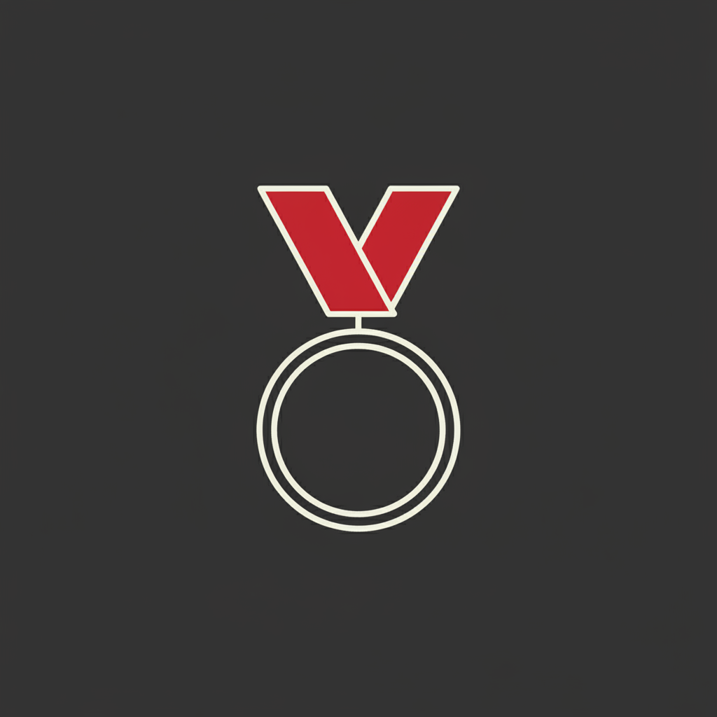 Medallion with a crimson ribbon